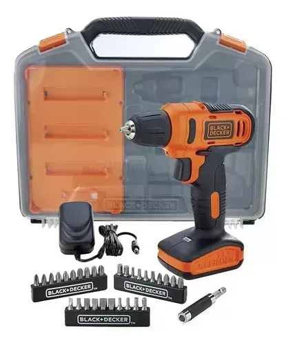 PARAFUSADEIRA BLACK DECKER 12V C/ 31 PCS + MALETA