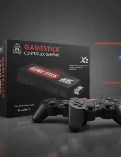 Game Stick Lite 4K Retro - 10.000 Jogos + 2 Controles Sem Fio