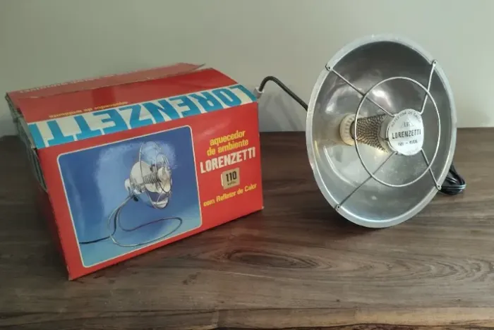 Aquecedor de ambiente Lorenzetti com refletor de calor- Anos 1980 (Para RESTAURO)