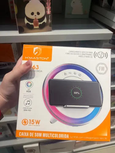 Caixa de Som Multicor H'MASTON com Carregamento Sem Fio