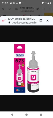 Tinta Epson 673 Magenta para Impressora EcoTank