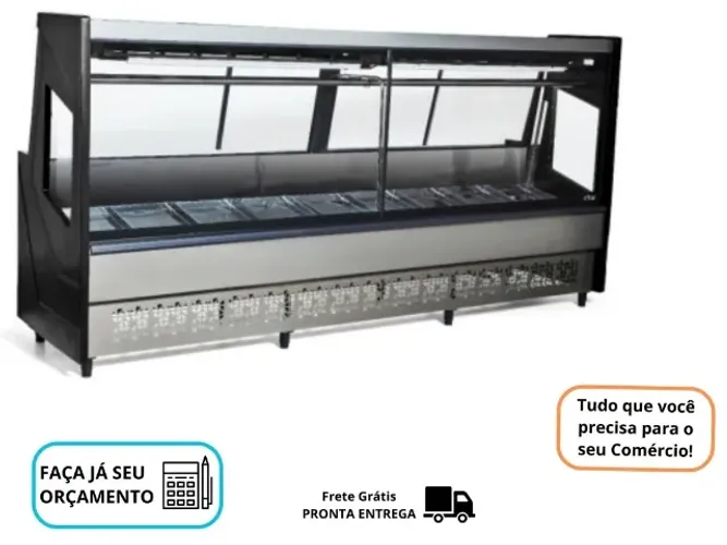 Balcão de Açougue 3M Preto Polar Novo 220v
