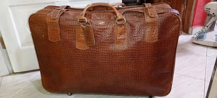 Mala grande vintage em couro