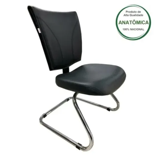 Cadeira B-ONE Escritório Base Cromada em ?S? Ergonômica Conforto Premium Modelo 31033