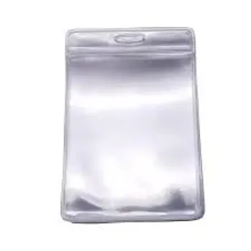 Porta Crachá Bolsa Plástica Pvc Transparente - 100 Unidades