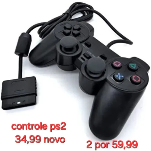 Controle PS2 - Novo Promoção 