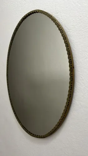 Três Espelhos Ovais Decorativo com Moldura Detalhada