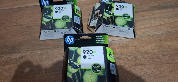 6 Cartuchos HP 920XL Original Preto - Novo