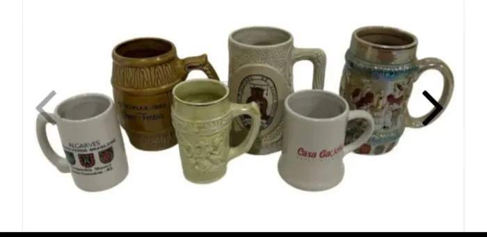 Kit 6 Canecas de Chopp em Porcelana 