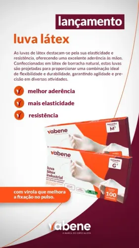 Luvas de Procedimento Látex Com Pó CX com 100 UN