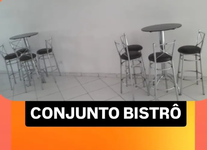Conjunto BISTRÔ( o valor corresponde a cada conjunto de 1 mesa com 4 banquetas)