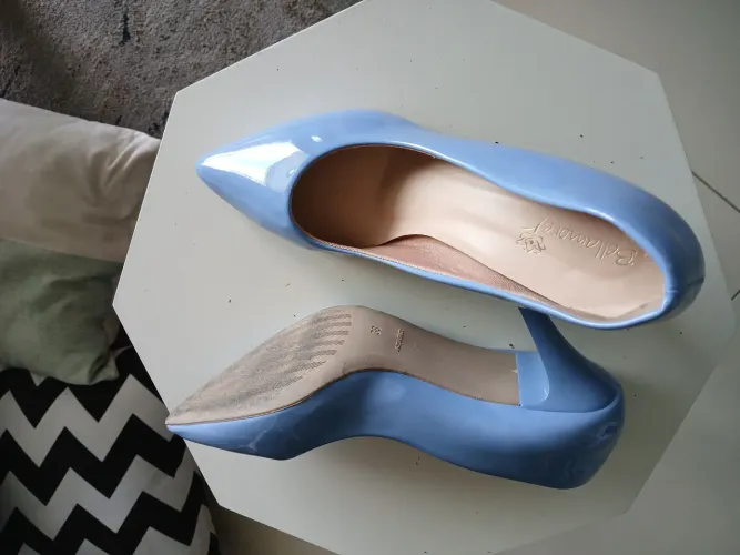 Sapatos de salto azul pastel - 38