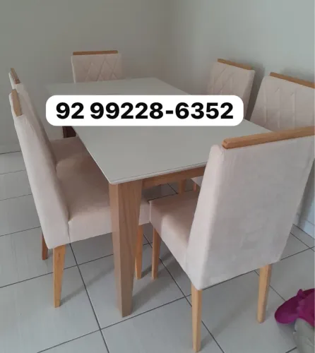Mesa de Jantar com 6 Cadeiras