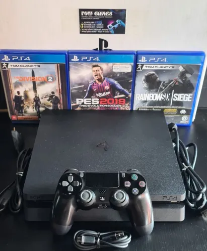 PS4 SLIM 1TB(SEMI-NOVO) C/ GARANTIA TOTAL DE 3 MESES_ SOMOS LOJA FÍSICA