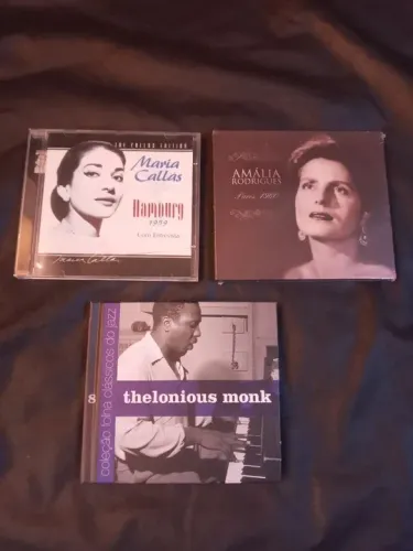 CDs Maria Callas, Amalia Rodrigues e Thelo Amália Rodrigues lacradonious Monk