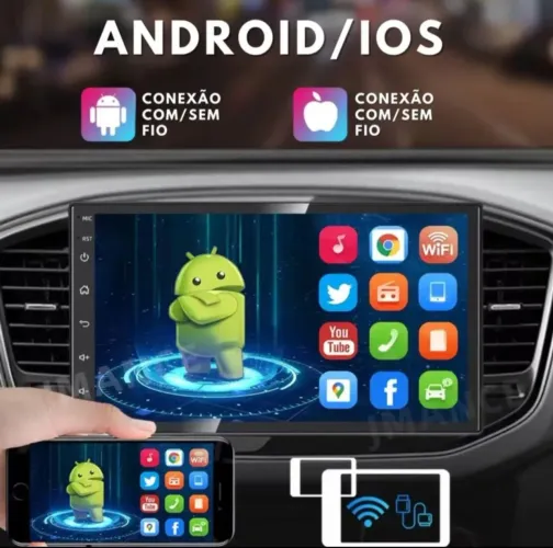 Central Multimídia Android tela de 7"