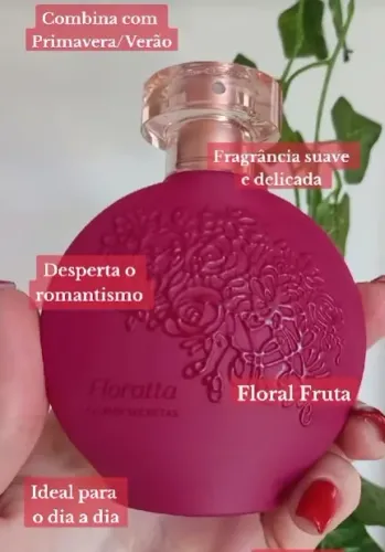 Perfumes da linha Florattta Flores Secretas / Red: de 185.90 por 129.90