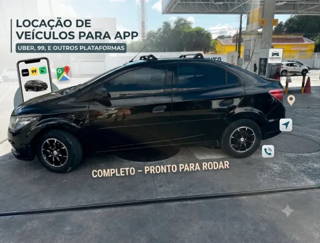 Aluguel de Carro p/ Uber e 99 - Chevrolet Prisma e Logan (Sem Burocracia)