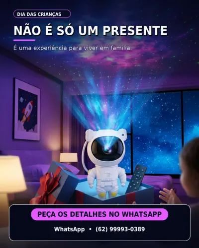 ? Projetor Astronauta 3D + Web App Infantil | Presente Criativo