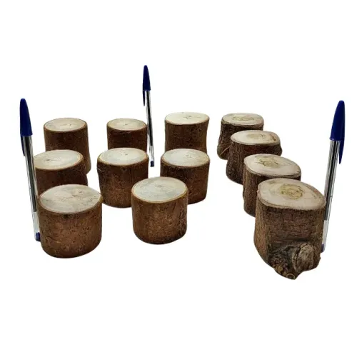 Kit 12 Toquinhos Madeira Rústica para Artesanato 4,5 a 7cm