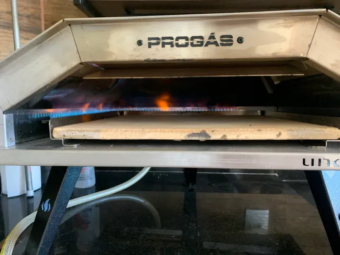 Forno de pizza profissional pro gás inox com pedra refrataria 