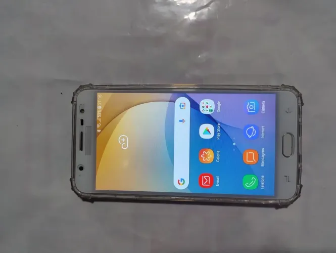 Smartphone Samsung galaxy J7 prime na cor rosa 32gb 3 de ram usado com capa e película 