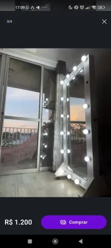 Camareira luminária 16 luzes led
