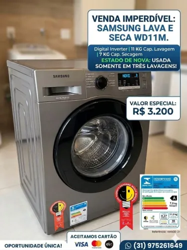 Máquina de lavar e seca