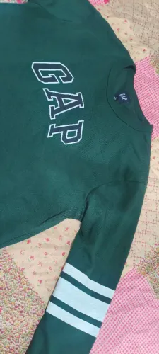 Camiseta GAP original Verde Unissex Manga longa