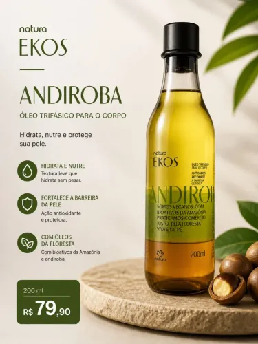 Óleo Trifásico Natura Ekos Andiroba 200ml