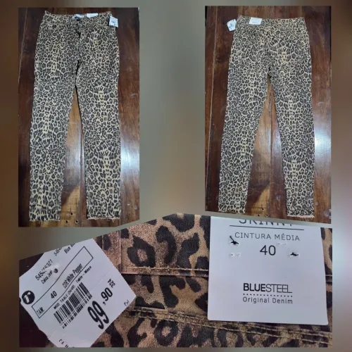 Calça Renner animal print, tamanho 40