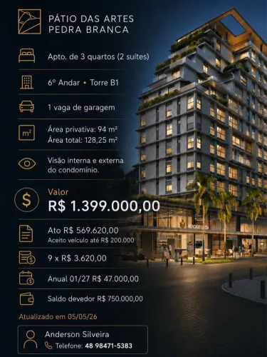 Pátio das Artes Pedra Branca 3 qtos. 2 suítes