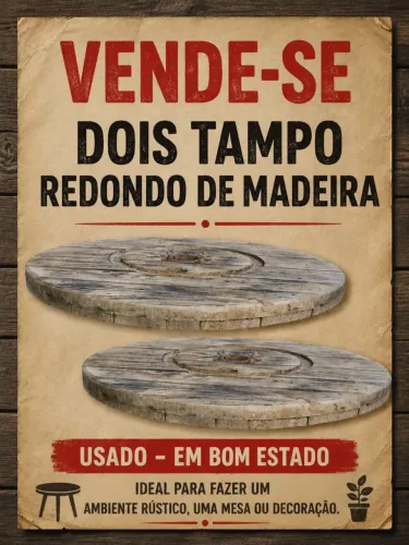 Vende-se ovos saudáveis e natural. dois tampo de madeira redondo