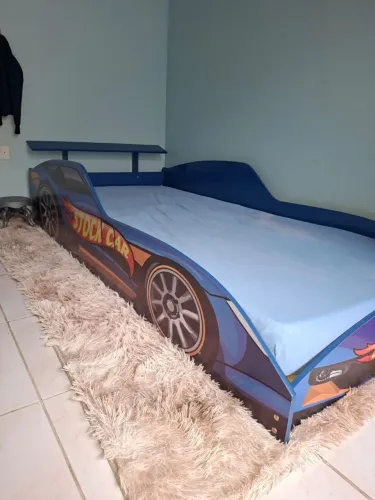 Cama infantil Stock Car Azul
