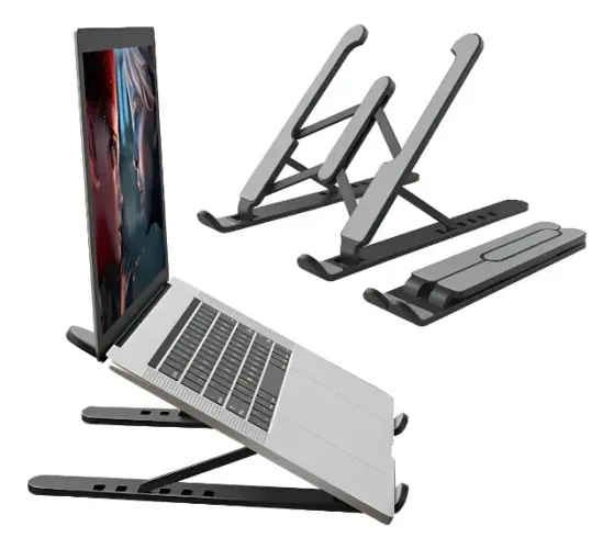 Base Suporte Notebook Regulável Preto Home Office Preto