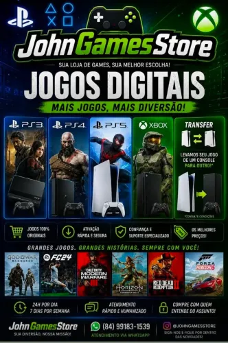 Jogos digital para PS4 PS5 Xbox one e Xbox séries S X