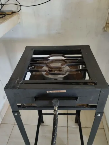 Fogão Industrial 1 Boca Alta Pressão com Pé - Pronto para Uso