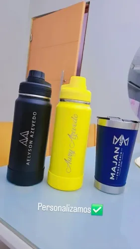 Gravação laser com sua garrafa
