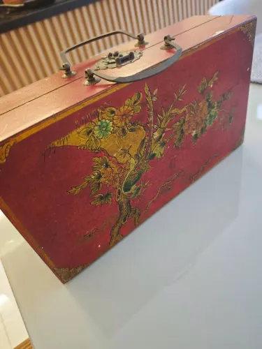 Tabuleiro De Xadrez Chinês Vintage Com Gavetas E Peças Detalhadas