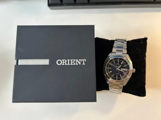 Relógio Orient Automático Masculino Azul 3 estrelas YN6SS002 D1SX Aço Inoxidável 