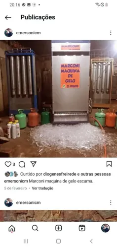 máquina de gelo Marconi