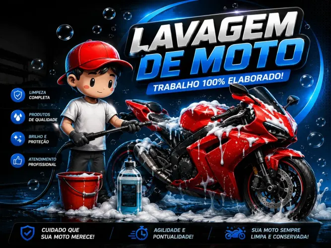 Lavagem de Moto! Leia a descrição.