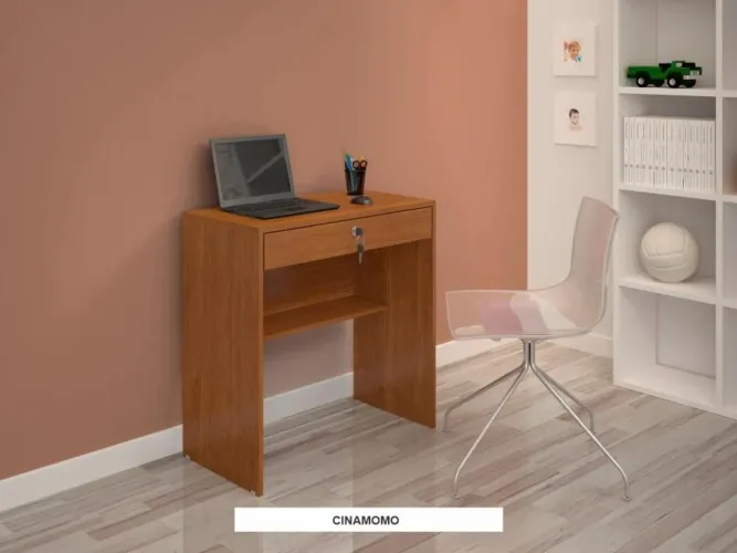 Mesa para computador e escrivaninha com gaveta cinamomo 
