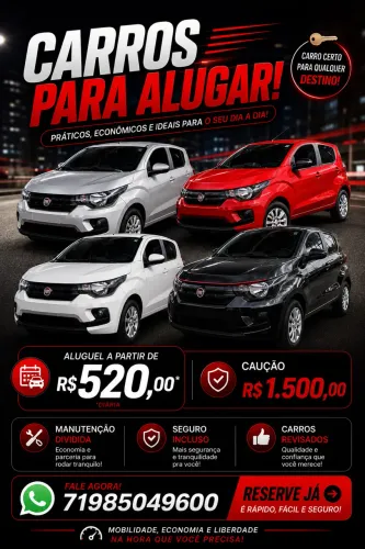 Locação/ Aluguel de carro econômico