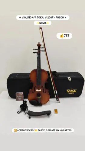 Violino 4/4 Tokai V-200F Fosco - Novo R$737,00 - Parcelo 21x cartão