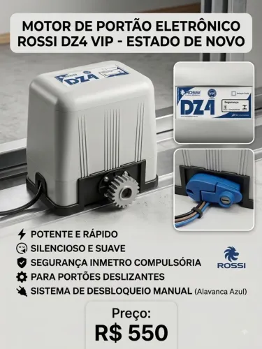 MOTOR PARA PORTÃO ROSSI DZ4 ? R$ 550