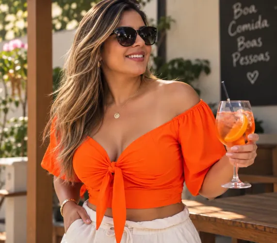 Cropped laranja