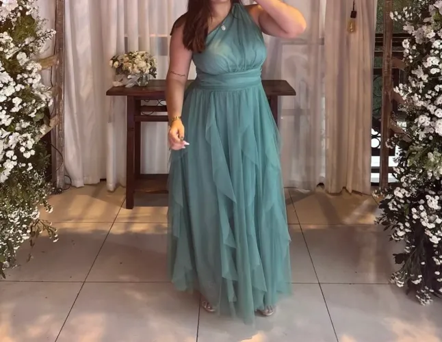 Vestido madrinha - verde oliva