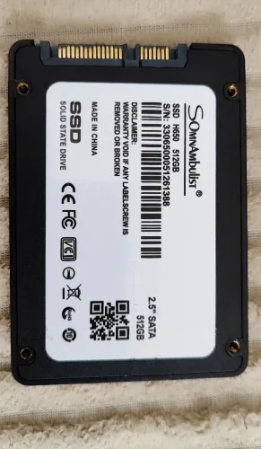 SSD 512GB ... SÓ FOI TESTADO.