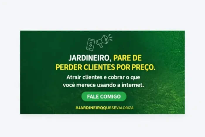 Posicionamento e vendas para jardineiros.